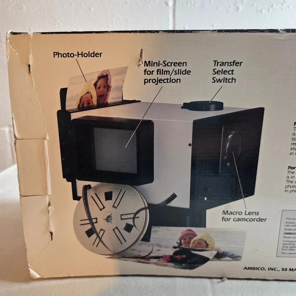 Ambico V-0651 All-In-One Video Transfer Photos Films Slides to Video Tape Boxed